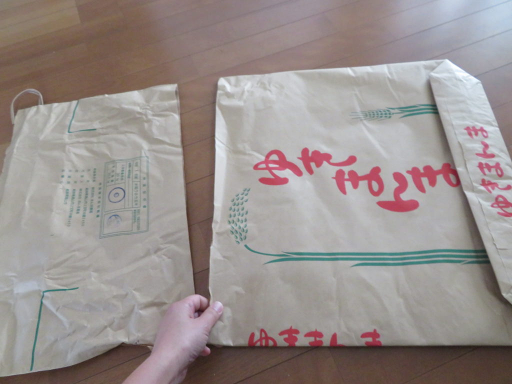 プラスチック製買い物袋有料化米袋を利用したエコ包装 まんま農場